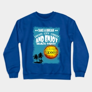 Papeete Tropical Beach Crewneck Sweatshirt